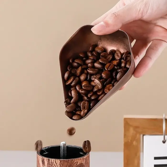 Tasse doseuse de grains de café en acier inoxydable
