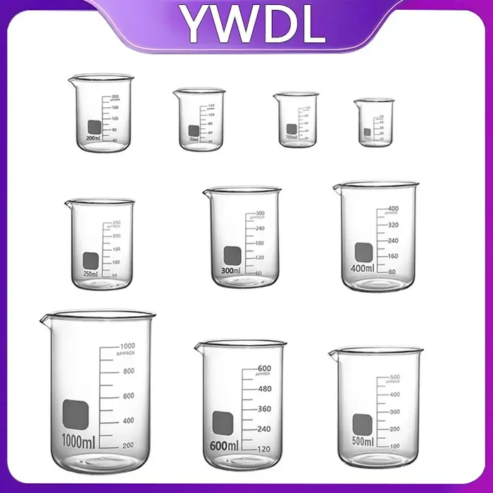 Tasse à mesurer en verre borosilicate YWDL avec échelle graduée