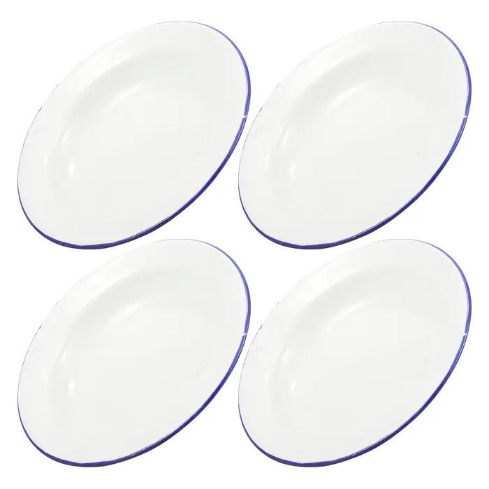 Assiettes en émail rétro