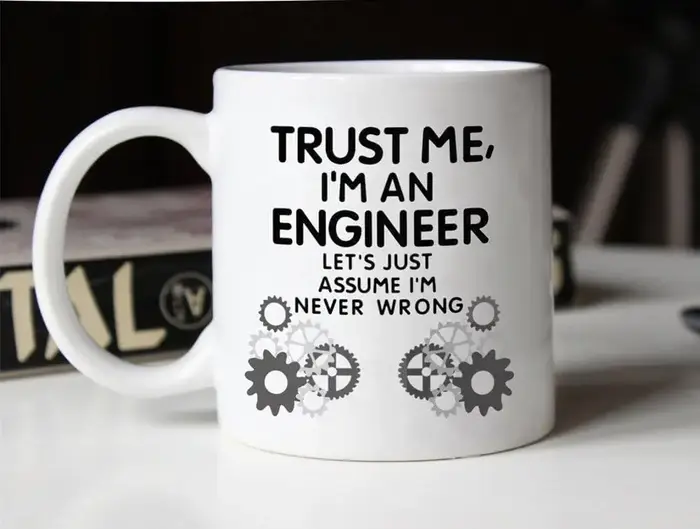 Tasse à café drôle d'ingénieur Idée unique