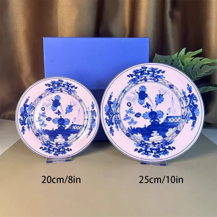 Tasse à café et soucoupe, série orientale haut de gamme, assiette imprimée rose violet bleu, tasse e