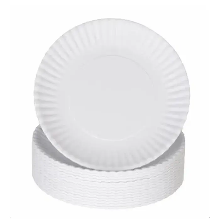 Assiettes rondes en papier jetables de 6 pouces