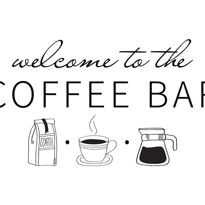 Affiche de café avec imprimés d'art