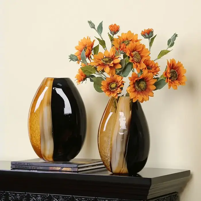 Vase en Verre Simple Moderne de Couleur Assortie