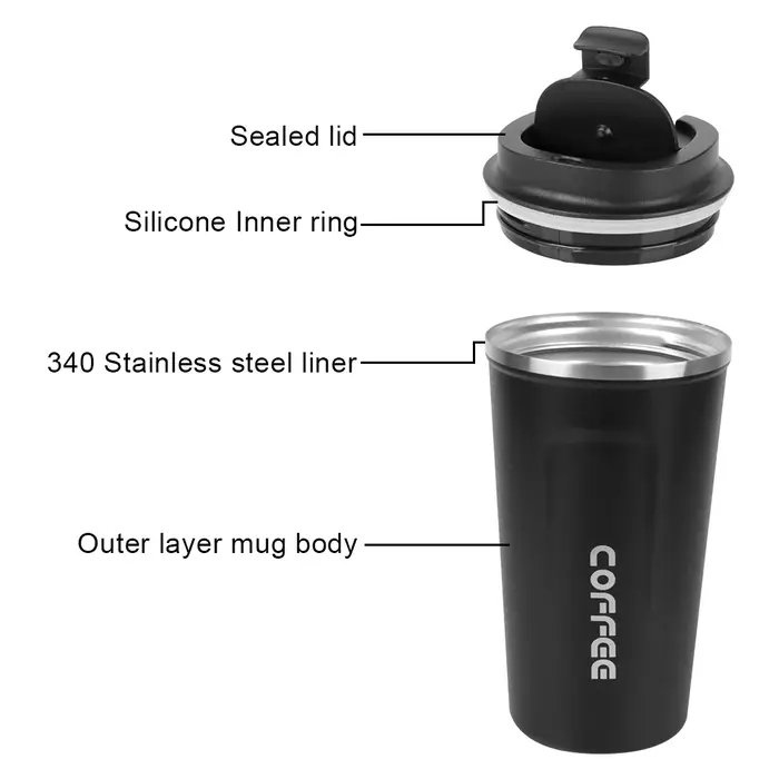 Tasse Thermos de voiture Thermo café pour thé eau café anti-fuite tasse Thermo de voyage tasse à caf