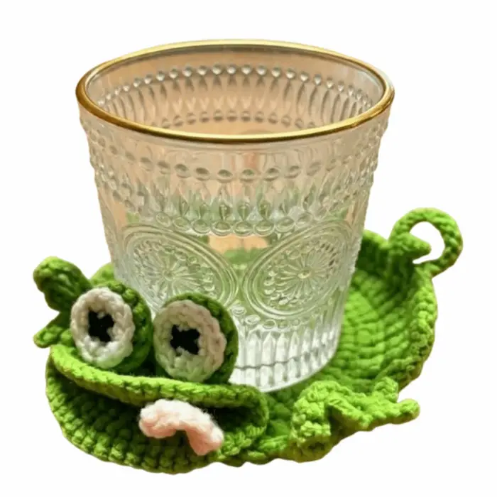 Sous-verres en crochet pressable en forme d'écureuil, créatifs, anti-stress, tapis tricoté en forme 