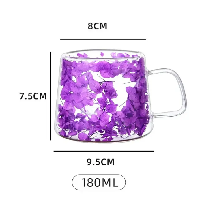 Tasse en verre à Double paroi de 200ml
