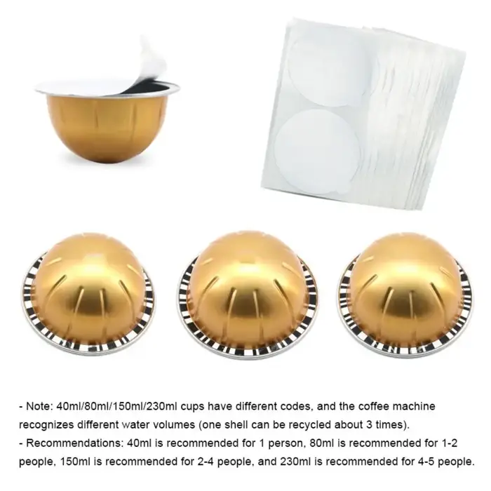 Capsules de café portables réutilisables et rechargeables