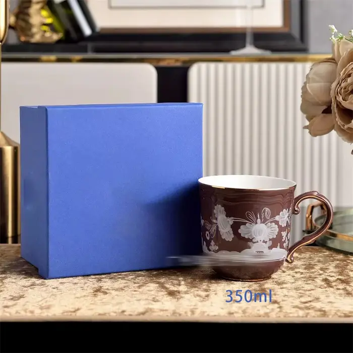 Tasse en céramique italienne assiette vaisselle thé de l'après-midi tasse à café et soucoupe accesso