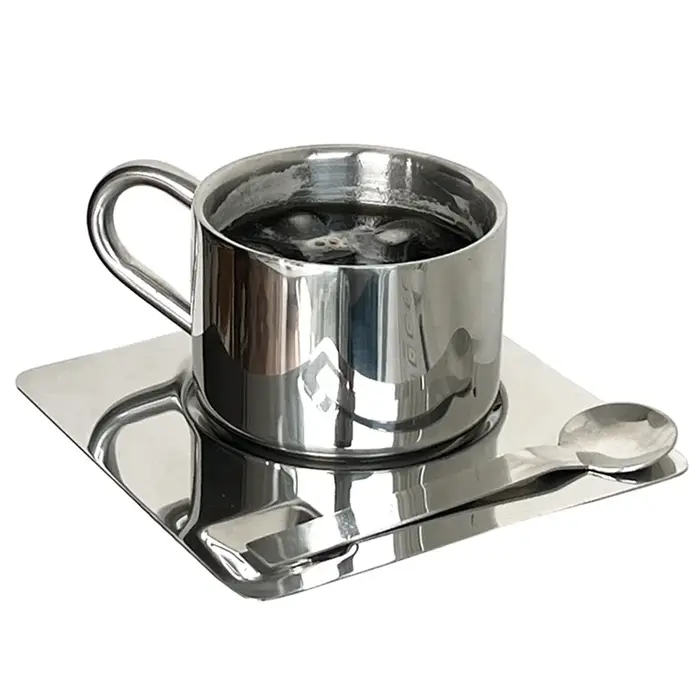 Ensemble de tasses à café avec cuillère napperon cuisine boisson tasse d'eau accessoires de table