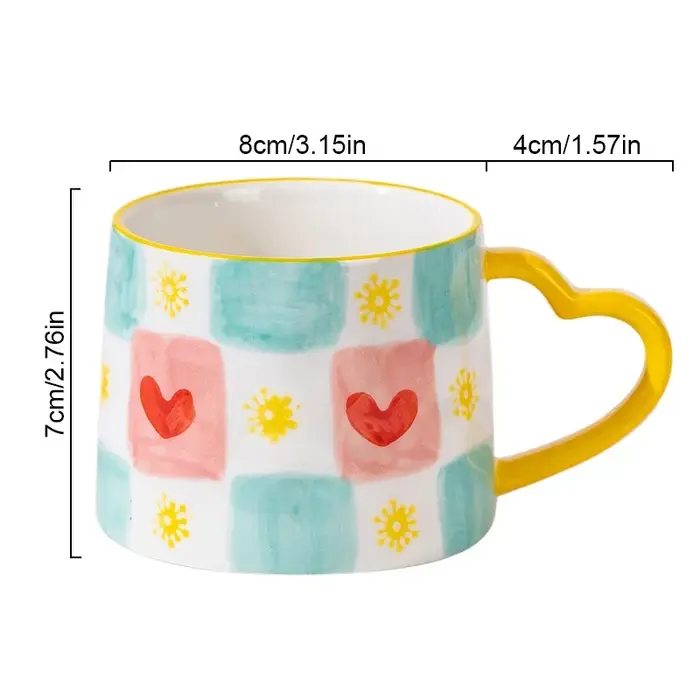 Tasse à café créative peinte à la main