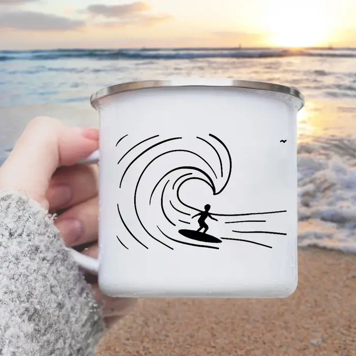 Tasse à café en émail personnalisée