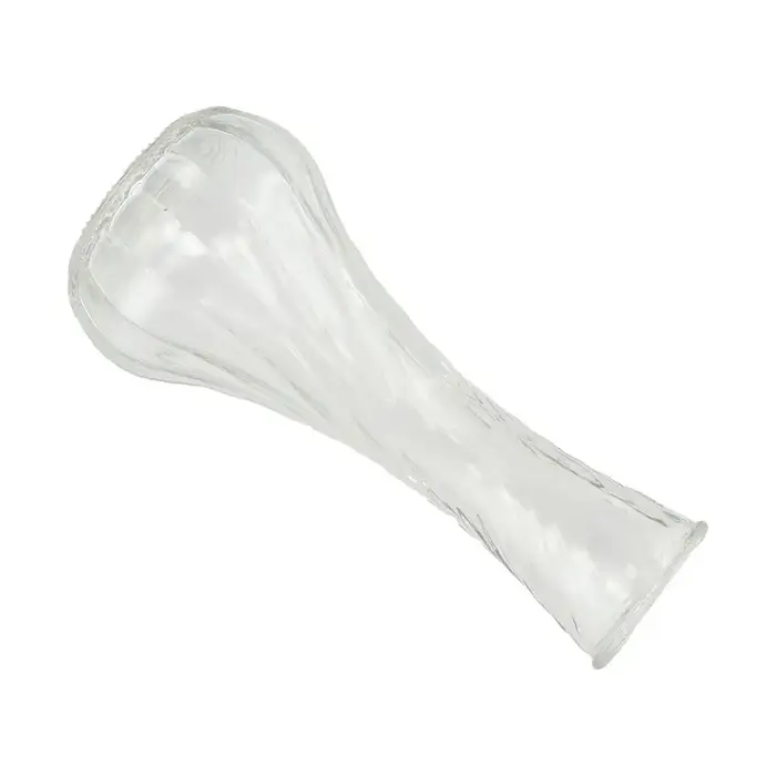 Vase en verre vintage en relief pour plantes hydroponiques transparentes