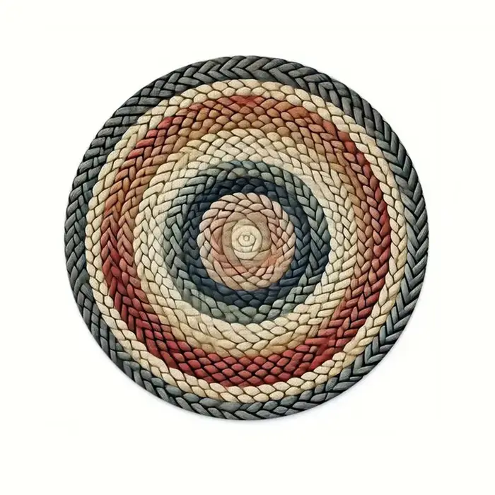 Napperon rond Beige rétro, napperons artistiques de Style bohème, Table de cérémonie, fournitures de