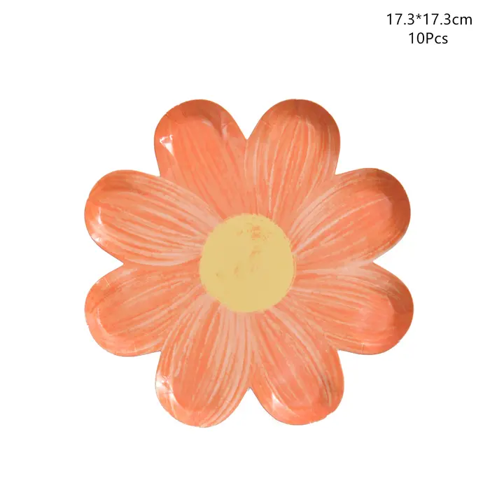 Assiette en papier marguerite jetable