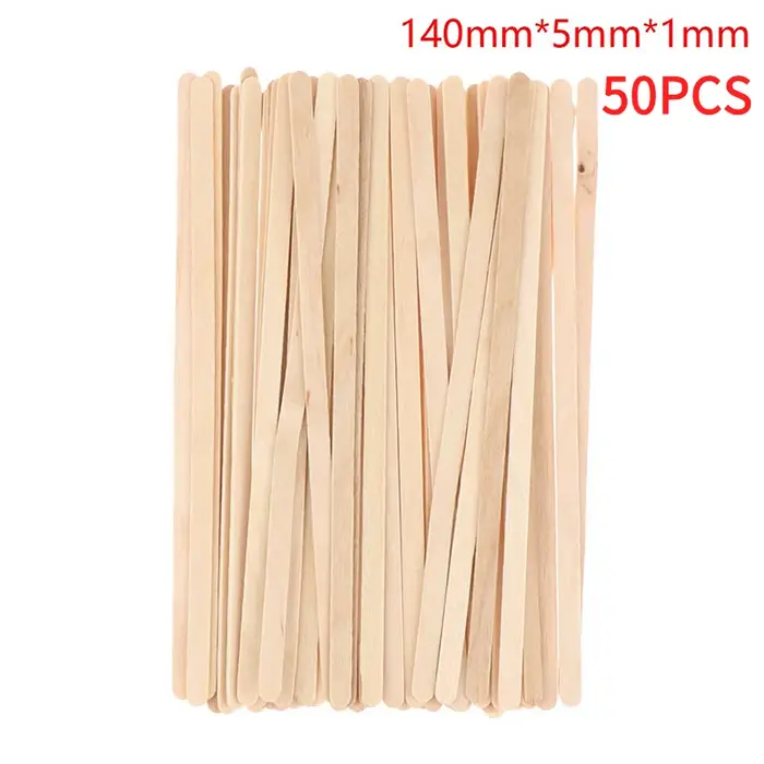 100/50 pièces bâtons de café jetables agitateurs de café en bois chaud froid boire remuer boisson re