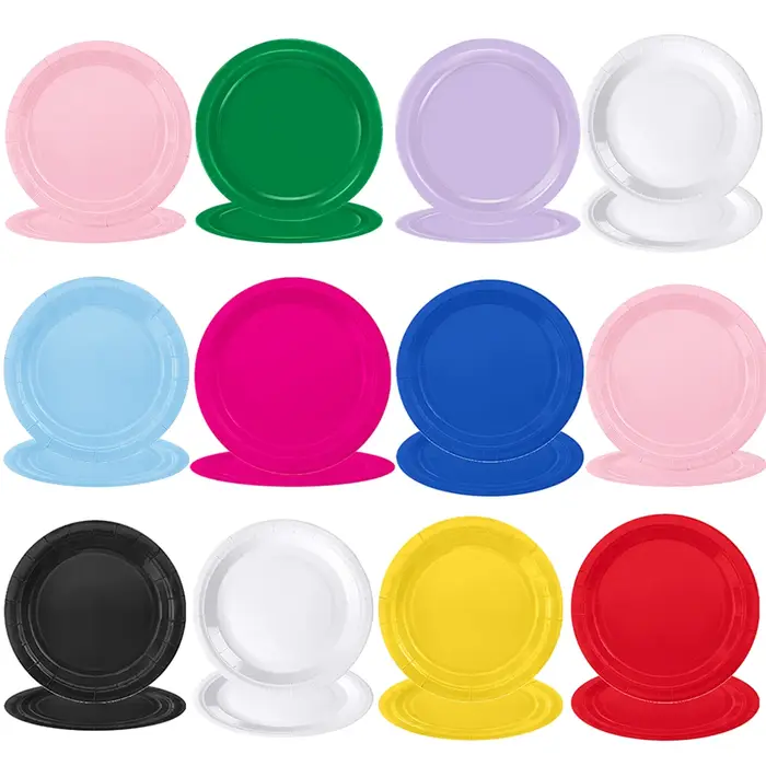 Assiettes en papier de 7 pouces