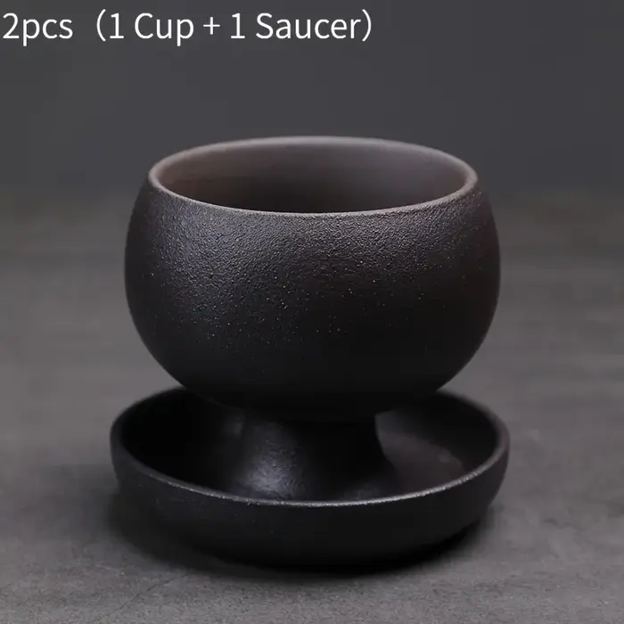 2 tasses à café en céramique de 150 ml avec soucoupes, tasses à thé réutilisables, tasses à boisson