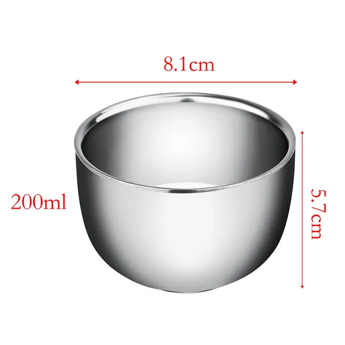 Tasse à double paroi en acier inoxydable