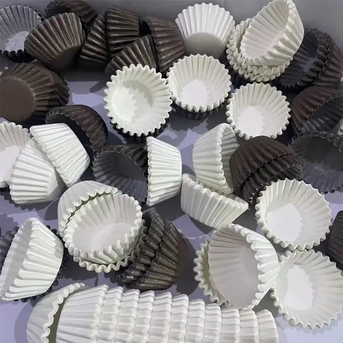 100Pcs200Pcs500Pcs1000Pcs Mini gobelets en papier à gâteau blanc/cofé