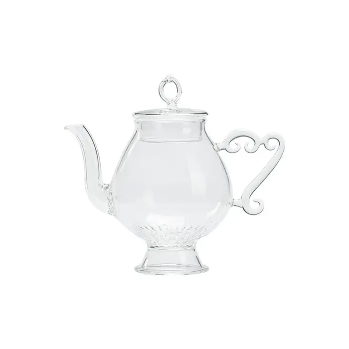 Théière en verre faite à la main vintage