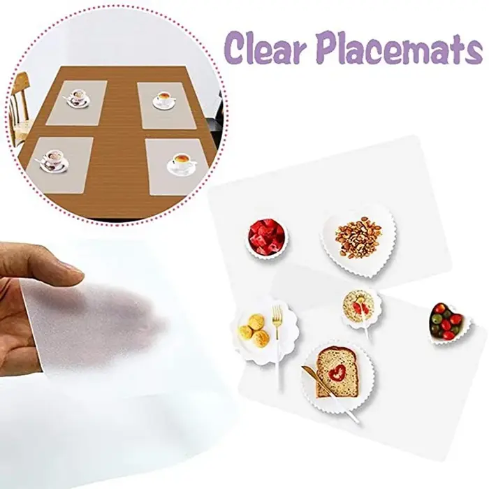 Napperons en plastique transparent