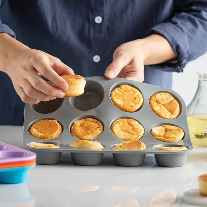 Moule de cuisson en Silicone à 12 trous pour la cuisson