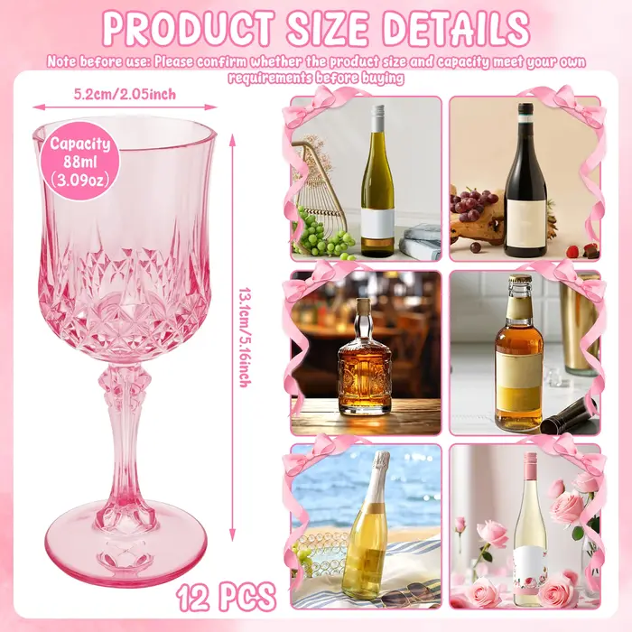 Ensemble de verres à vin en plastique