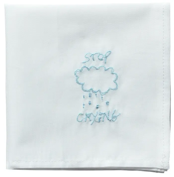 Mouchoir Hankie Crying Blanc 25 x 25