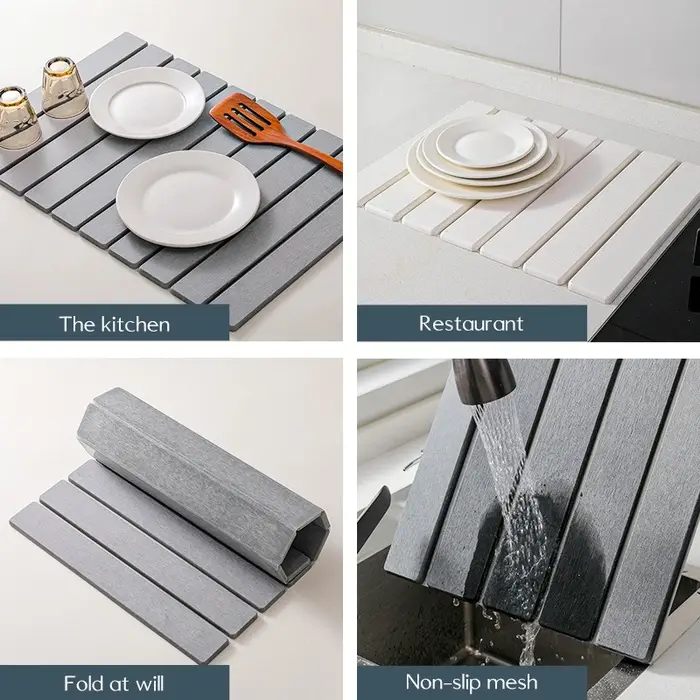 Tapis de séchage de cuisine pliable
