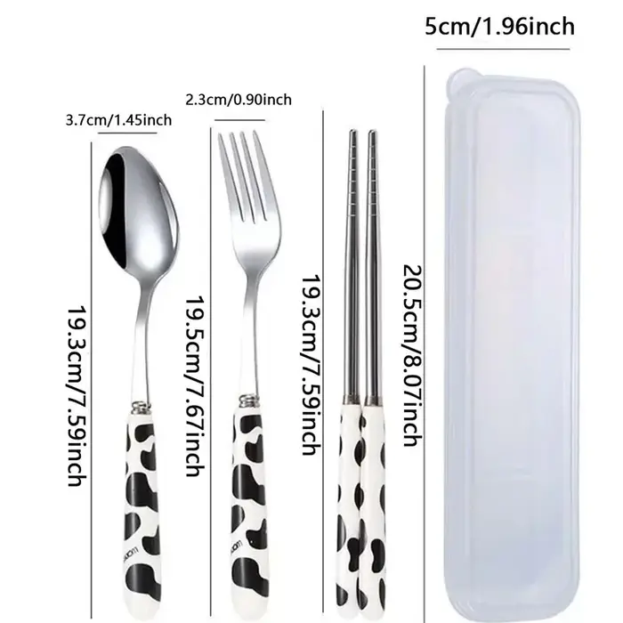 Ensemble de vaisselle Portable 3 pièces avec mallette de rangement