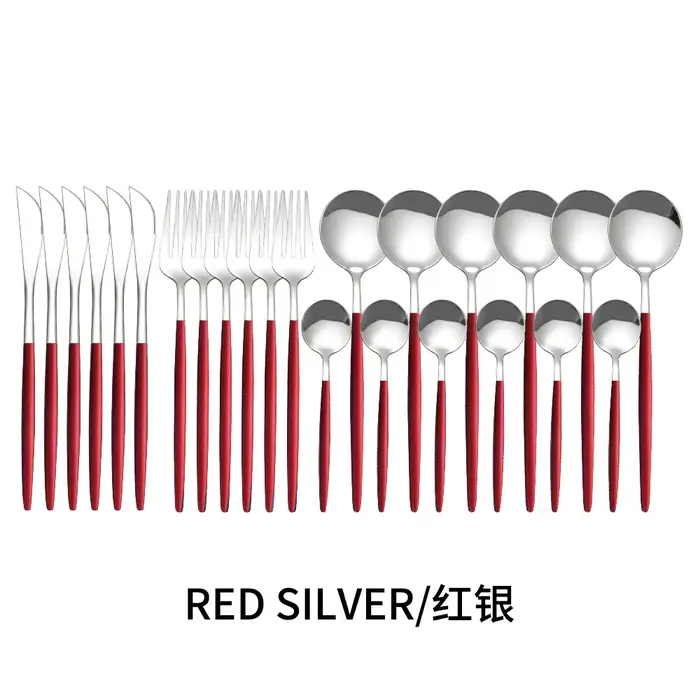 Ensemble de 24 couverts en acier inoxydable