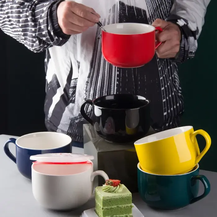 Tasse à café en céramique de grande capacité