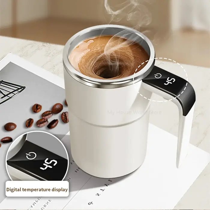 Tasse à agitation automatique, Rechargeable, Portable, café, mélangeur électrique en acier inoxydabl