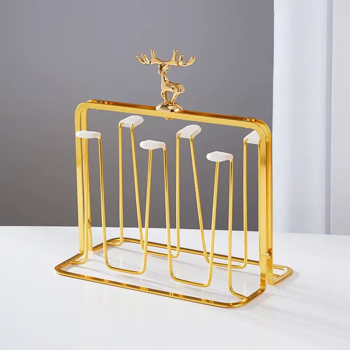 GIANXI support de rangement de tasses renne nordique porte-gobelets décoratifs en fer ménage stockag