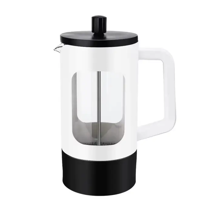 Cafetière à Pression Française en Acier Inoxydable Haute Densité et Verre Résistant à la Chaleur