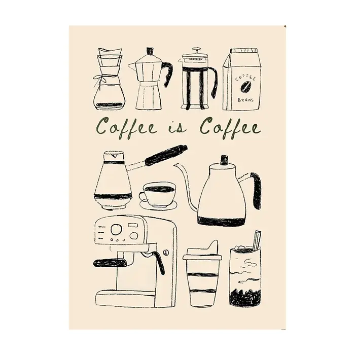 Affiche d'art drôle de plongée de café