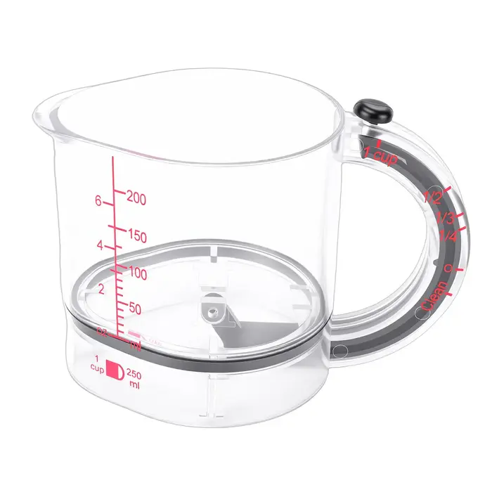 Tasse à mesurer réglable 4 en 1 multifonctionnelle avec base pour la cuisine