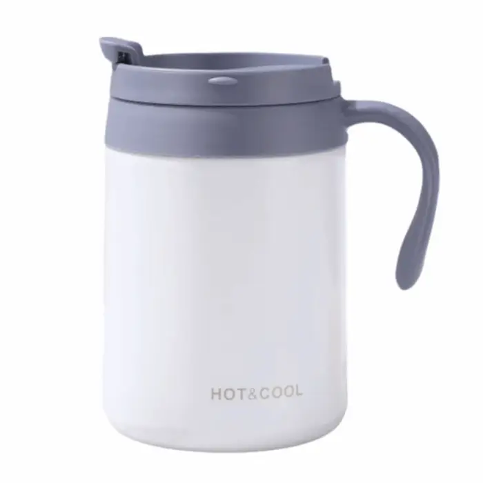 Tasse à café isolée à Double paroi 500ML tasse à boire isolée en acier inoxydable grande capacité av