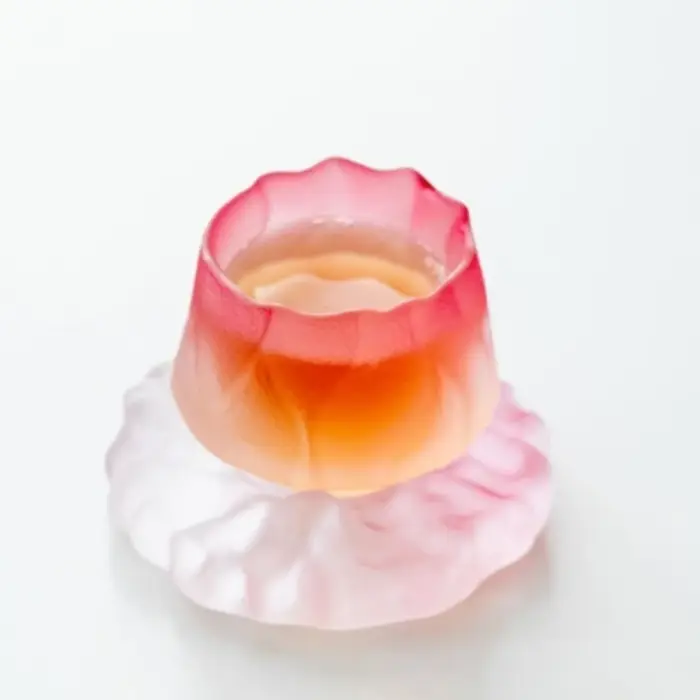 Tasse en verre dégradé japonais "Glacier Pink"