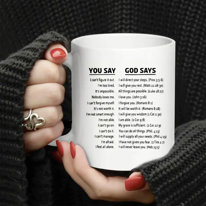 Tasse à café chrétienne inspirante, tasse à eau amusante, verres personnalisés, cadeau de Noël origi