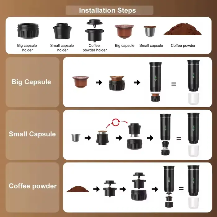 Machine à café expresso portable Mi avec écran numérique