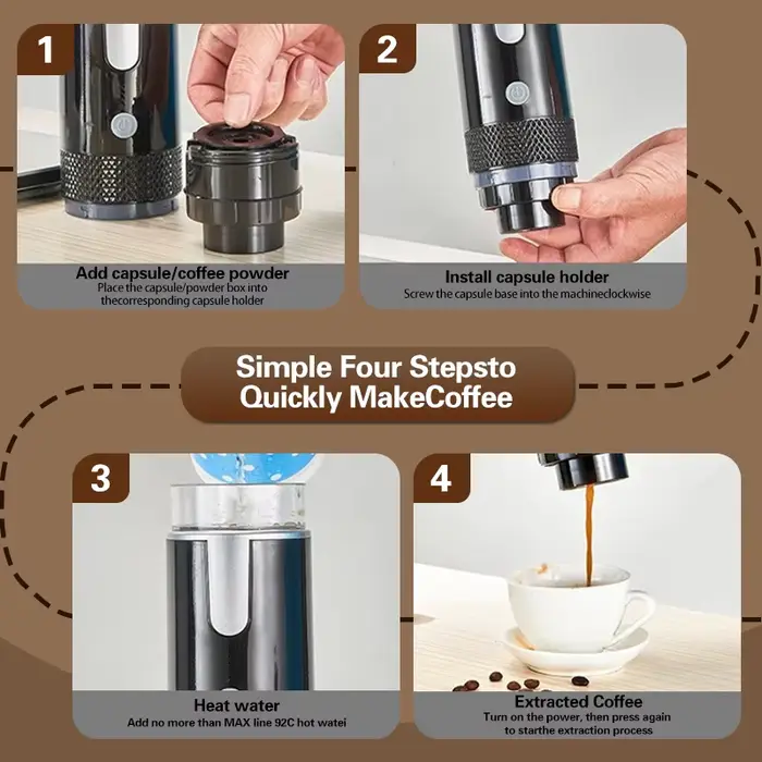 Nouvelle machine à café portable électrique à capsules