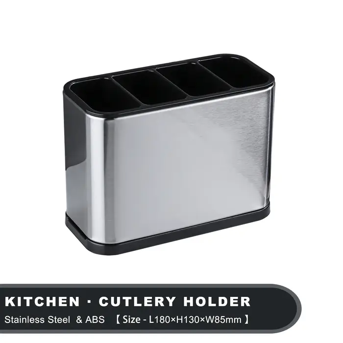 Support de rangement de couverts de cuisine en acier inoxydable