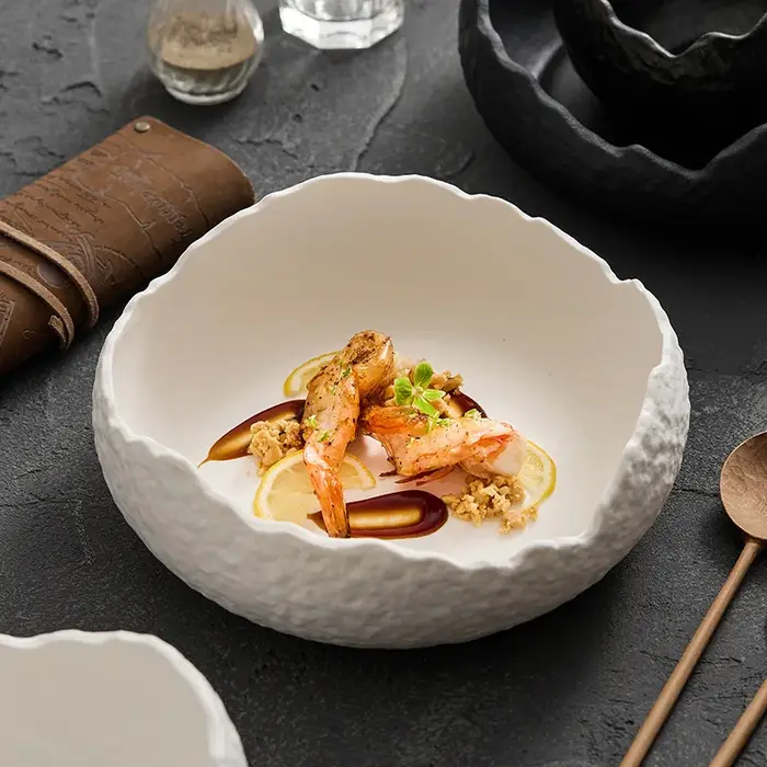 Filles à soupe en céramique blanche