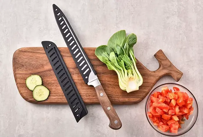 Gaine de couteau de cuisine, couvre-couteau en plastique noir, couvercle de protection de lame de co