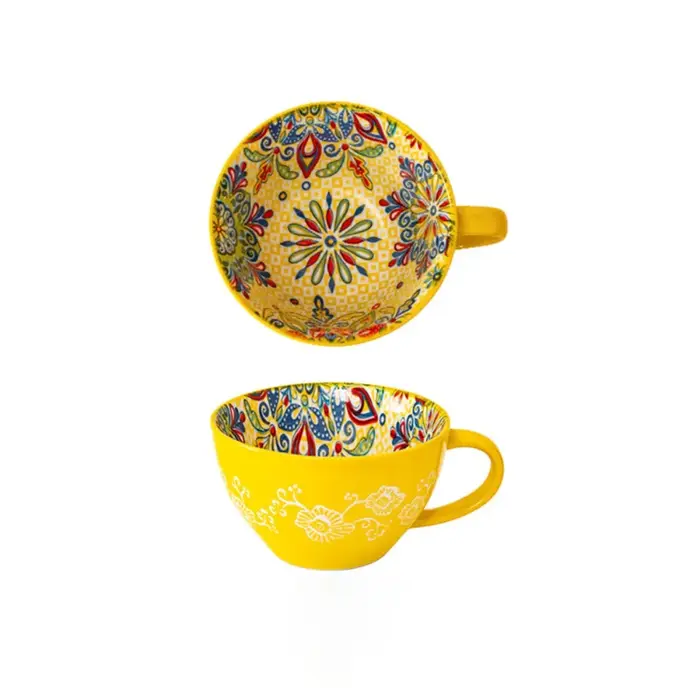 Tasse à eau en céramique bohème