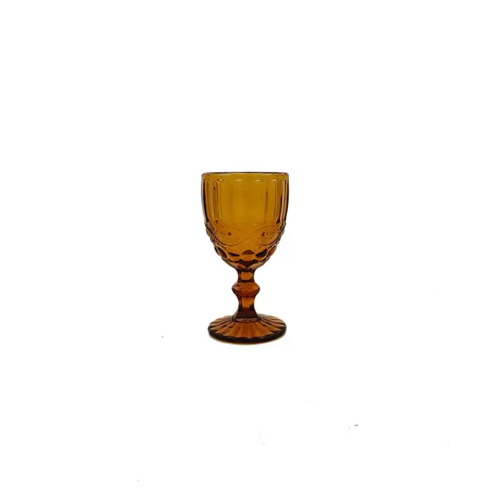 1 pièce 240ml 8oz Vintage en relief couleur unie gobelet ambre vert bleu violet verres à vin