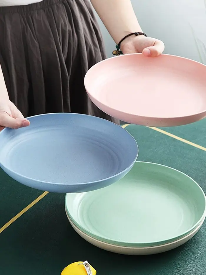 Assiettes légères en paille de blé