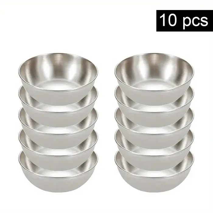 Petits plats à Sauce en acier inoxydable, plateau de service d'assaisonnement, assiettes à épices, e